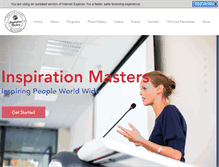 Tablet Screenshot of inspirationmasters.com